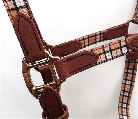 burberry plaid horse halter